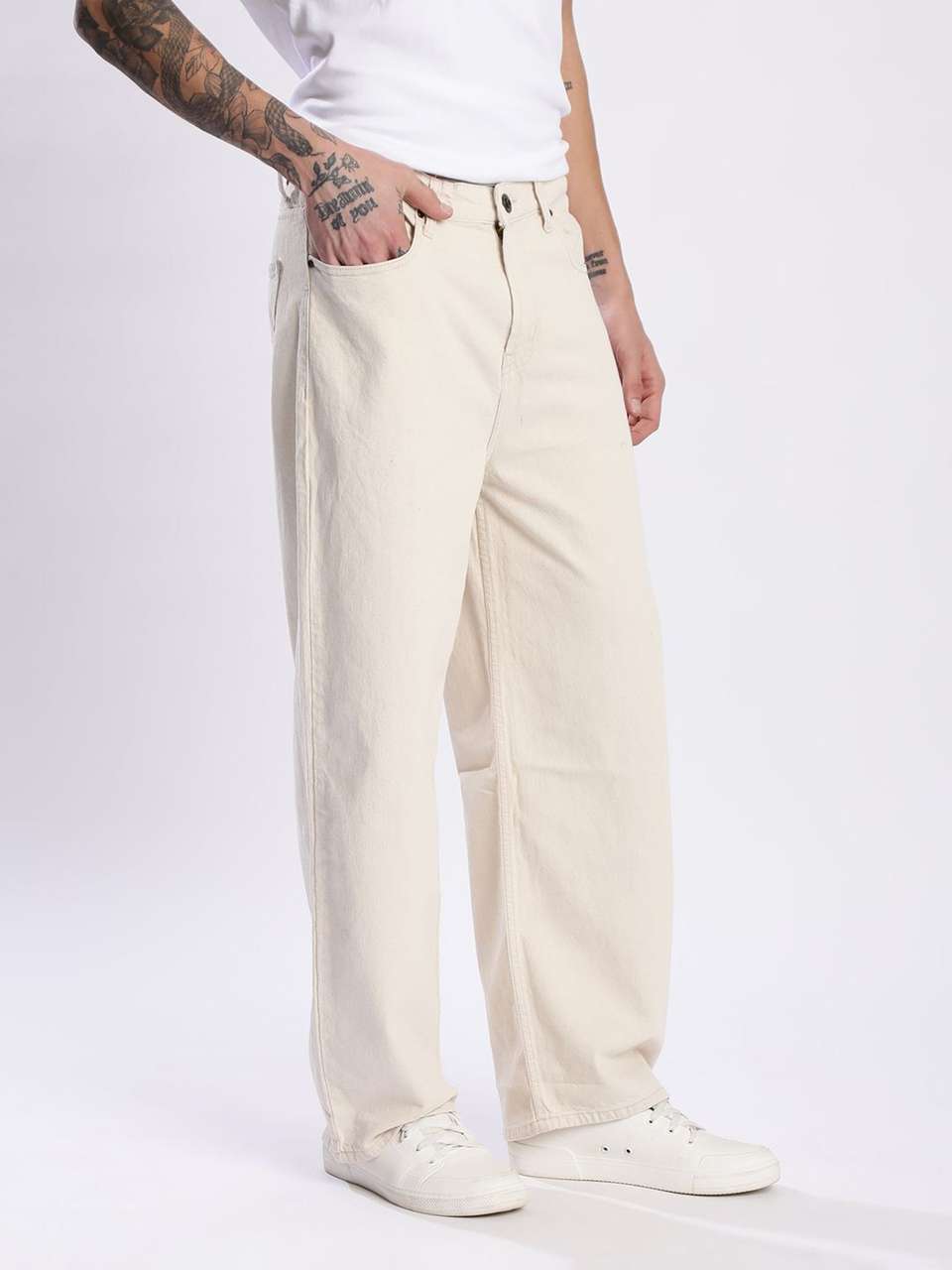 Roadster Loose Fit Men White Jeans - Image 8