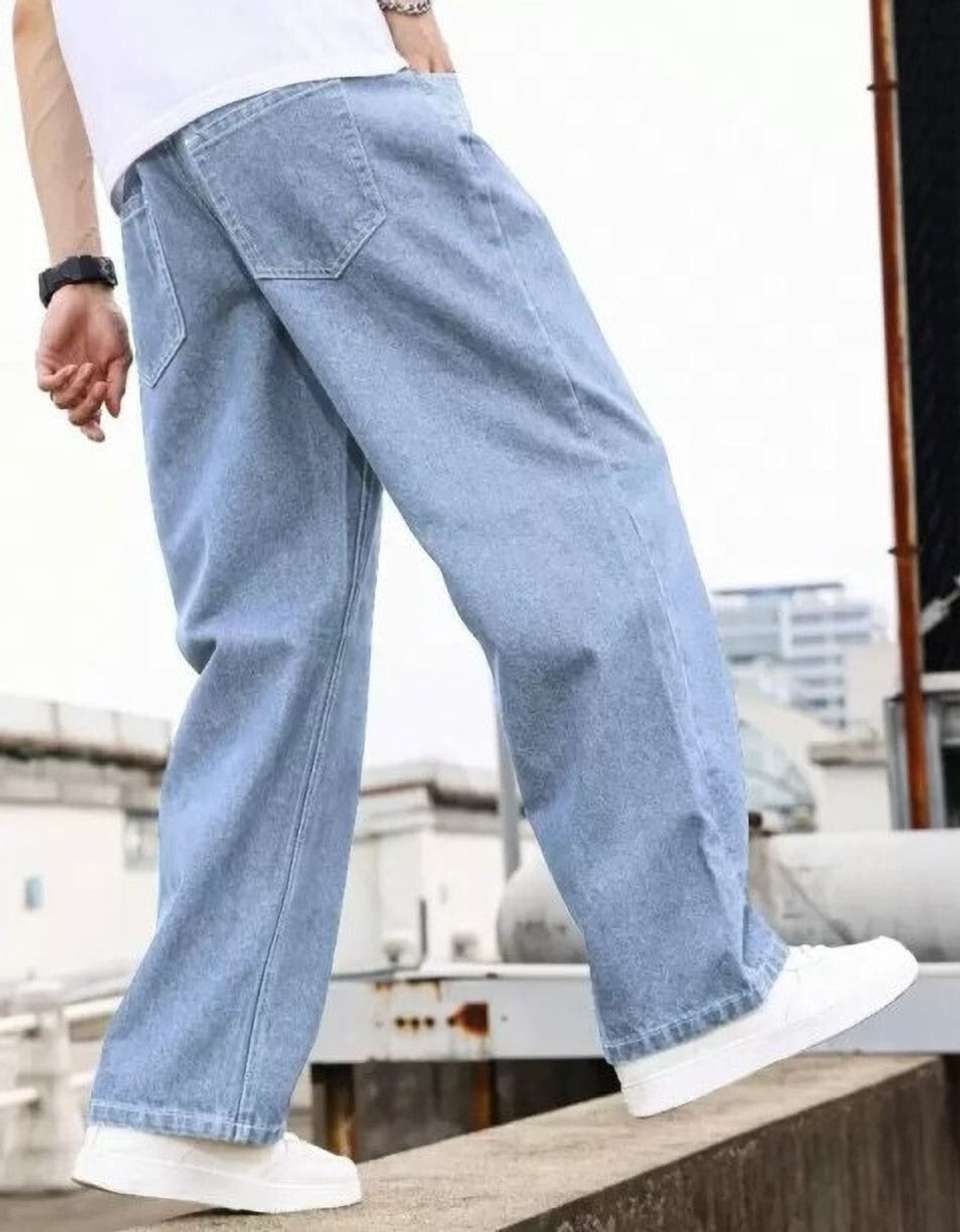 ARTVISION Men Loose Fit Mid Rise Light Blue Jeans - Image 6