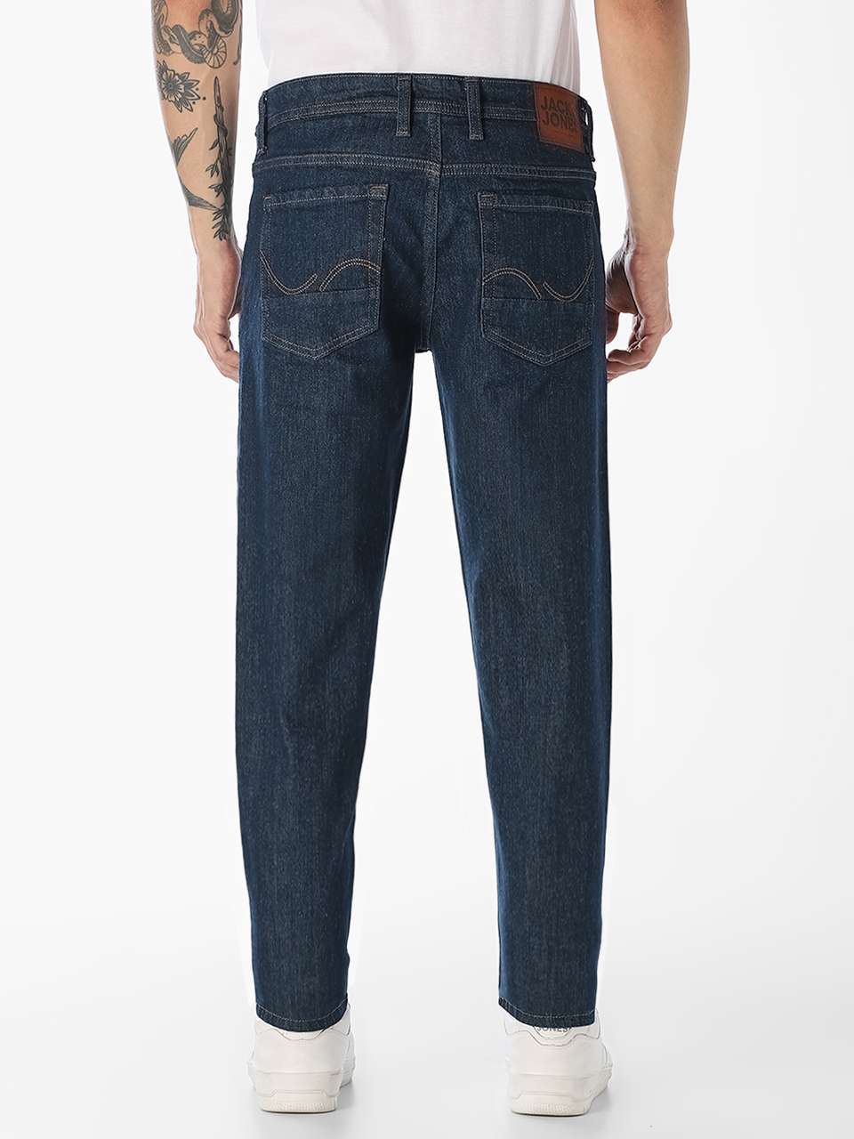 JACK & JONES Men Slim Low Rise Dark Blue Jeans - Image 9