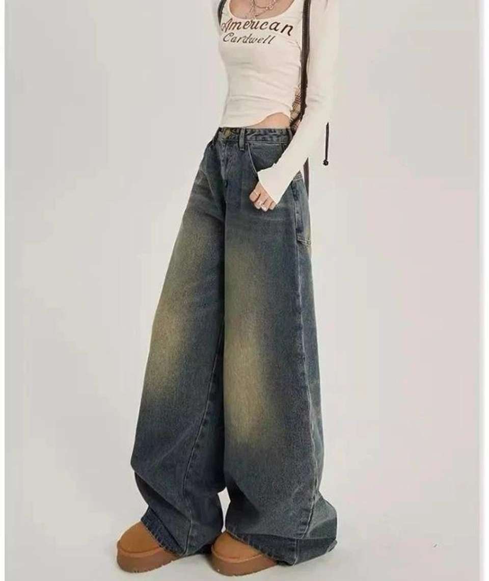 Zuya Women Wide Leg High Rise Blue Jeans - Image 9