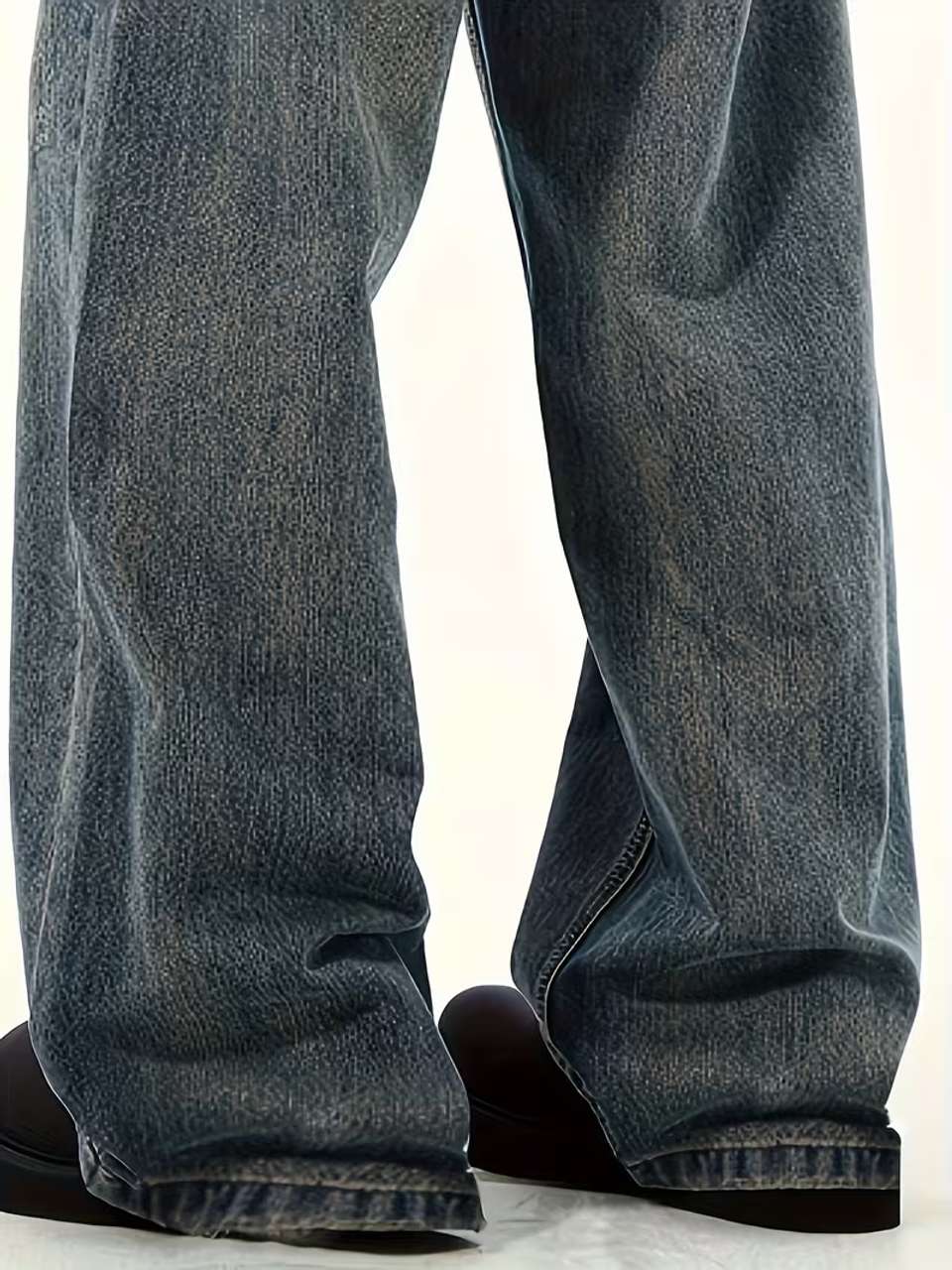 SHRIVAN Men Wide Leg High Rise Multicolor Jeans - Image 8