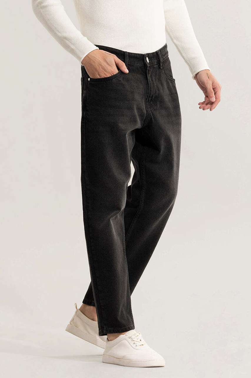 Snitch Men Black Mid Rise Loose Fit Jeans - Image 9