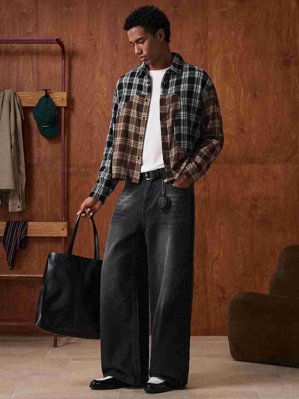 YAMEET Men Loose Fit Mid Rise Black Jeans - Image 6