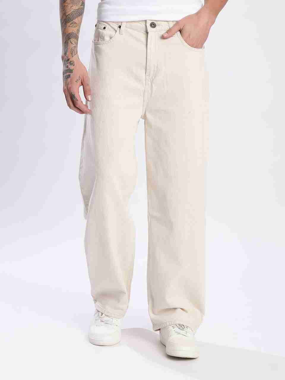 Roadster Loose Fit Men White Jeans - Image 7