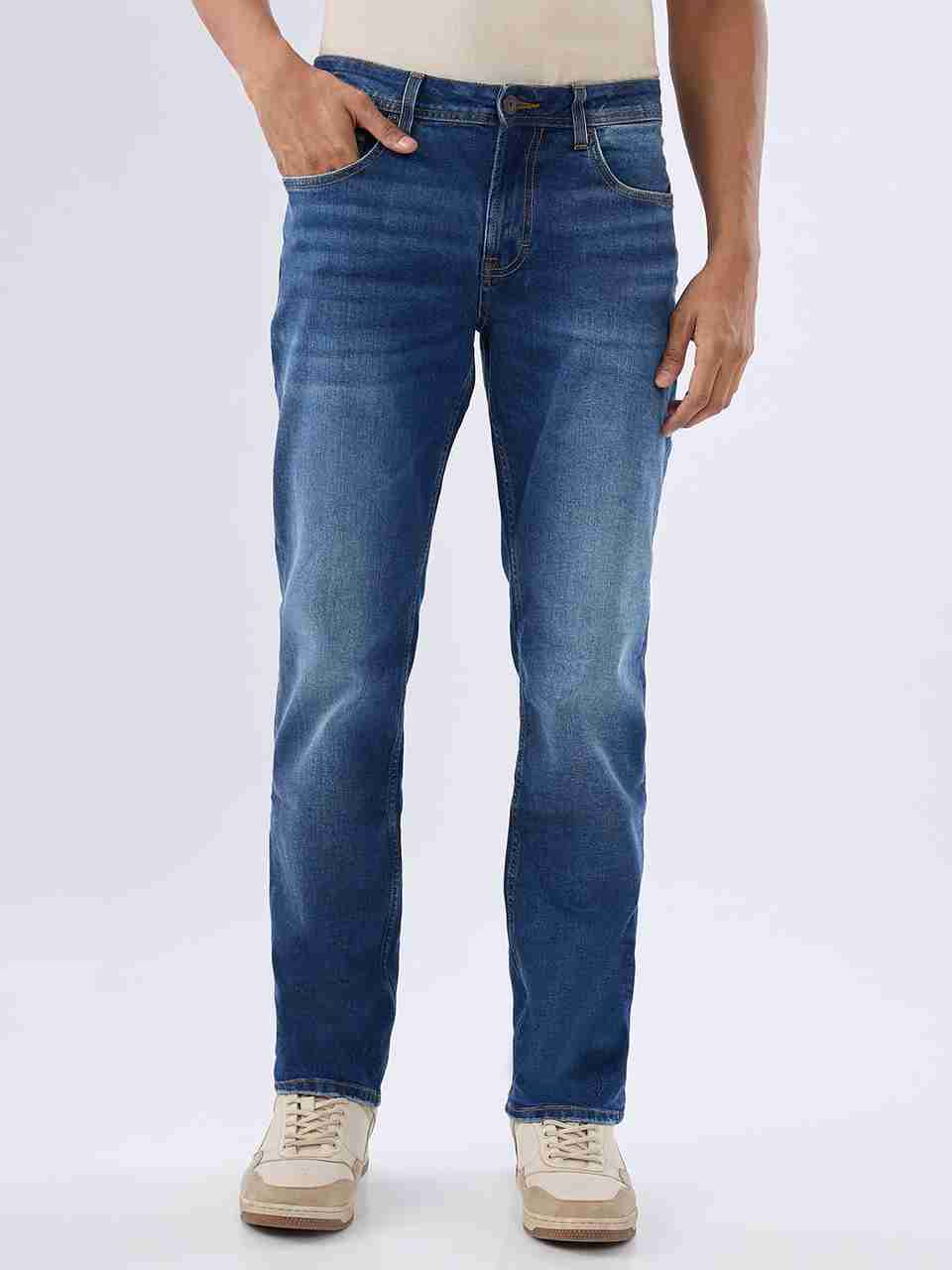 Spykar Men Relaxed Fit Mid Rise Blue Jeans - Image 7