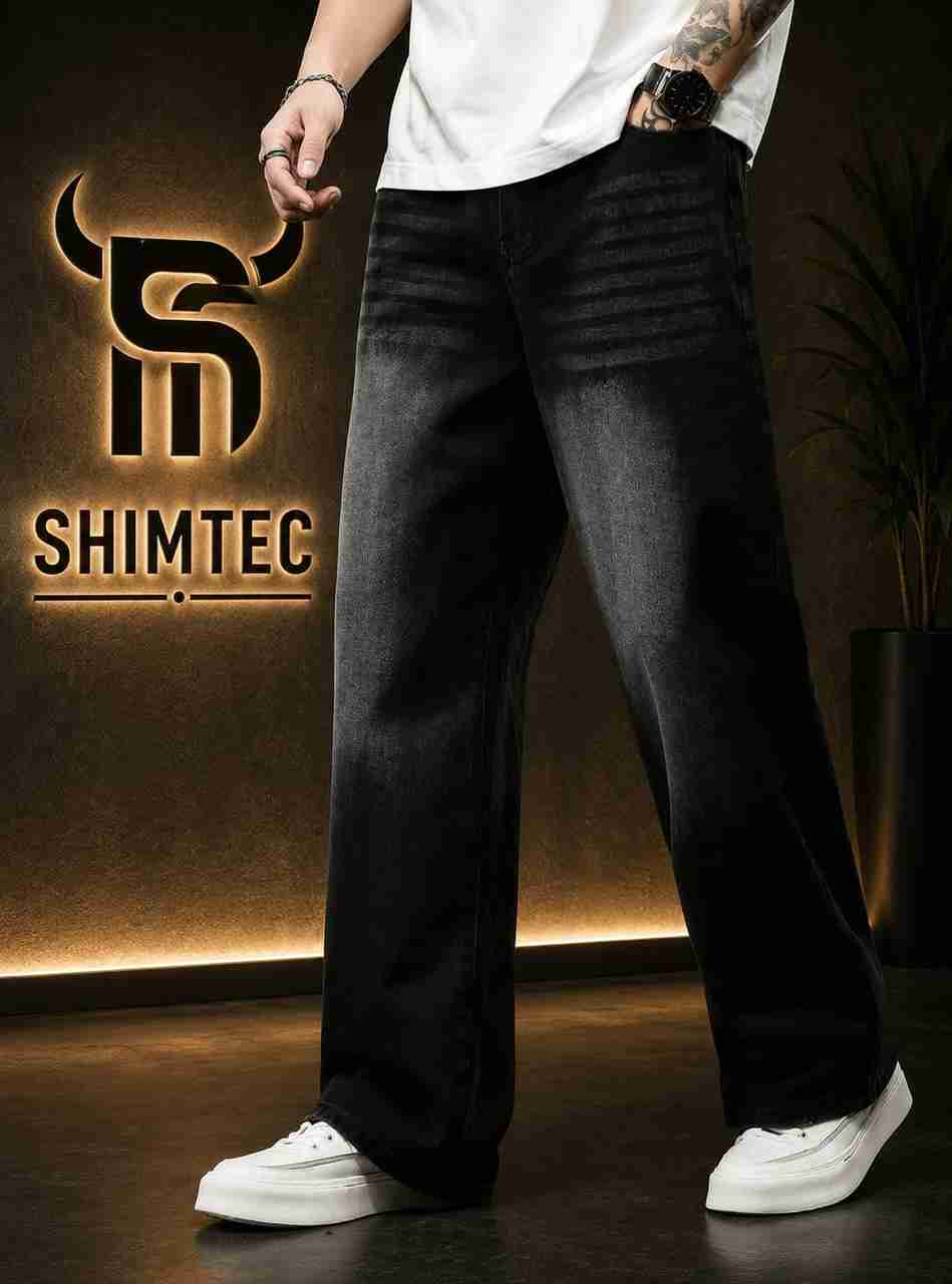 BOLD Men Baggy Fit Mid Rise Dark Grey Jeans - Image 6