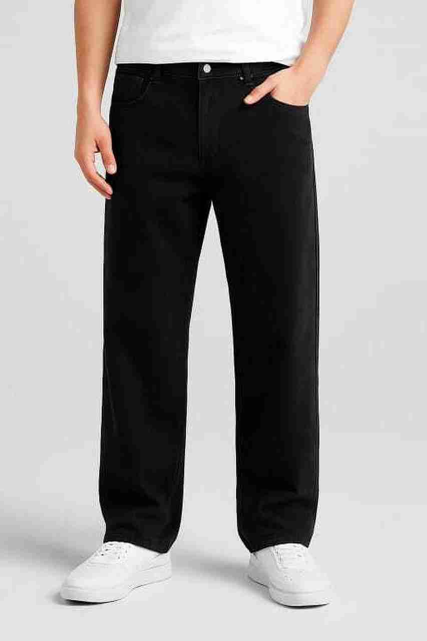 RKDENIM Men Straight Fit Mid Rise Black Jeans - Image 6