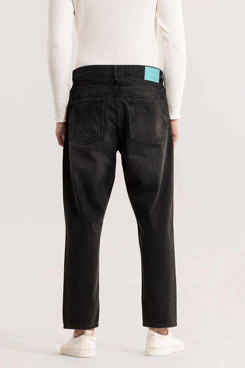 Snitch Men Black Mid Rise Loose Fit Jeans - Image 8