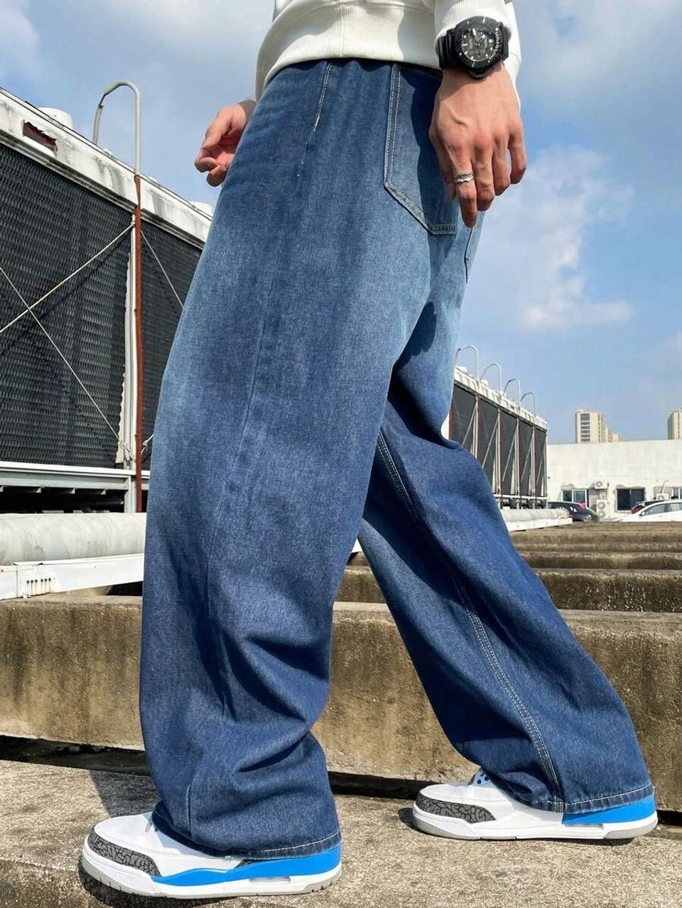 YAMEET Men Dark Blue Jeans - Image 8
