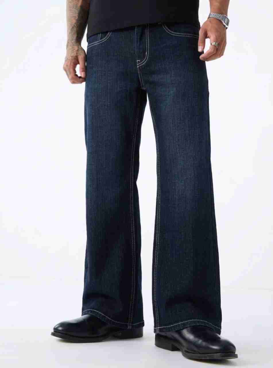 SORELL Men Boot-Leg Mid Rise Dark Blue Jeans - Image 4