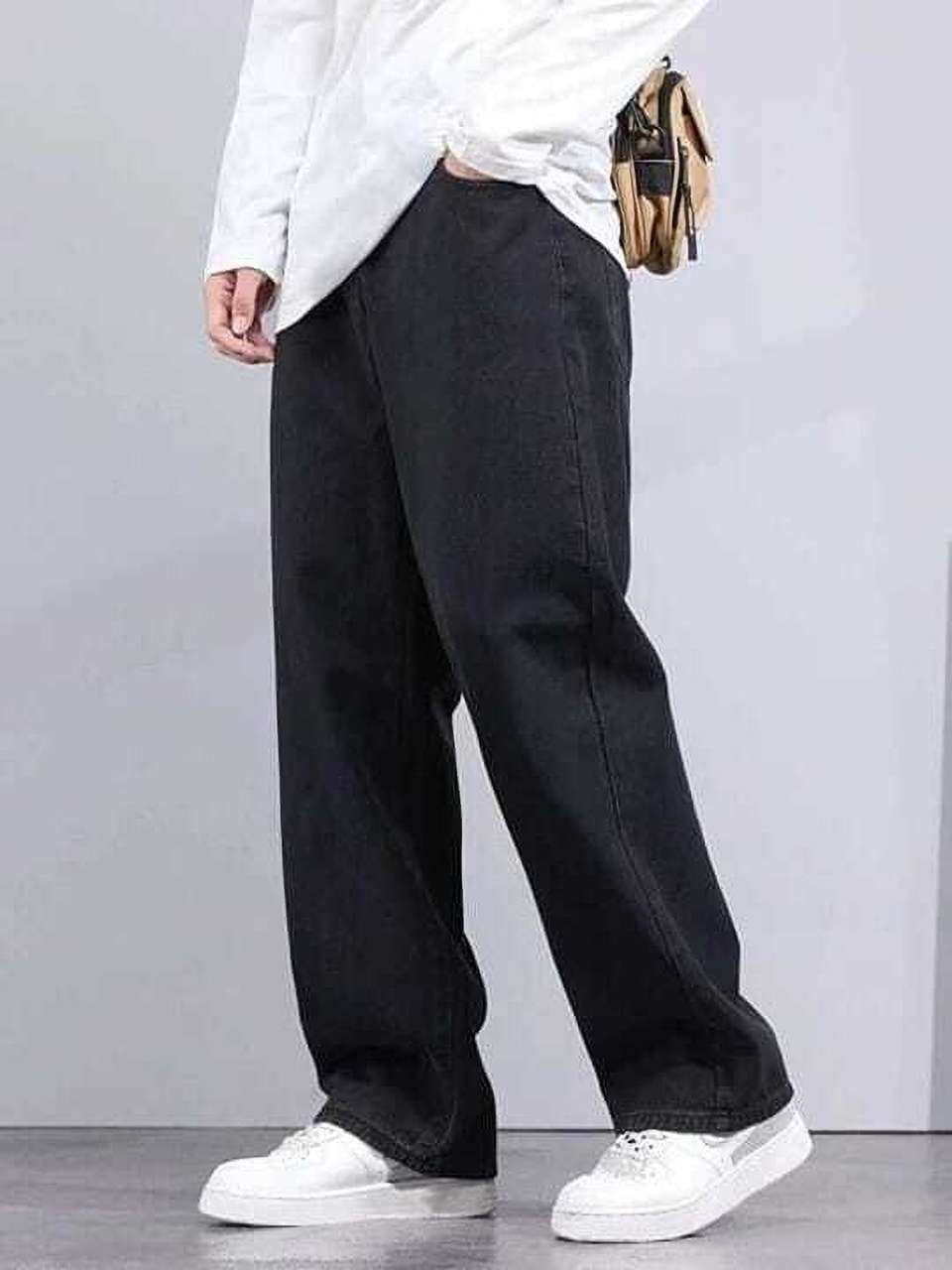 RKDENIM Men Straight Fit Mid Rise Black Jeans - Image 8