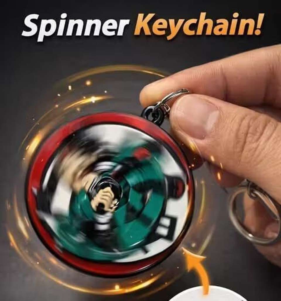 World Gift Mart Demon Slayer Spinning Keychain - Image 6