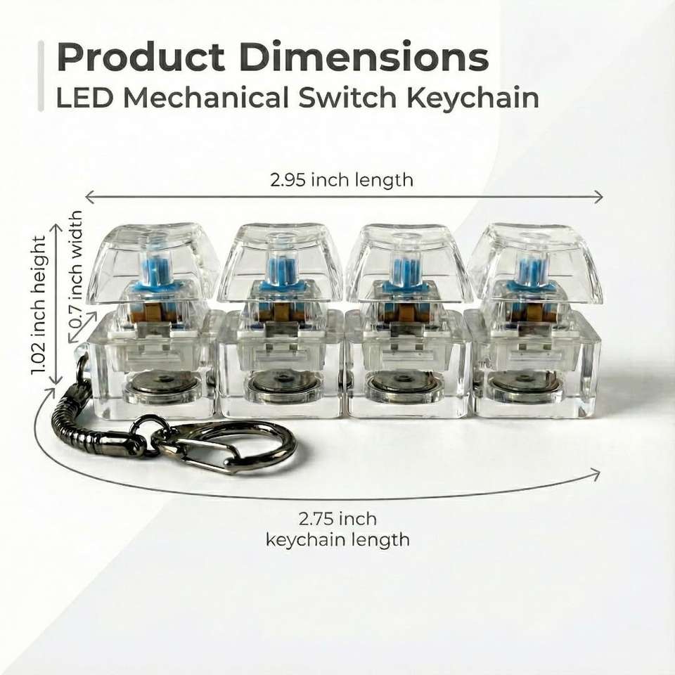 SIMESTICH Mechanical Keyboard Switch Keychain, Blue - Image 8