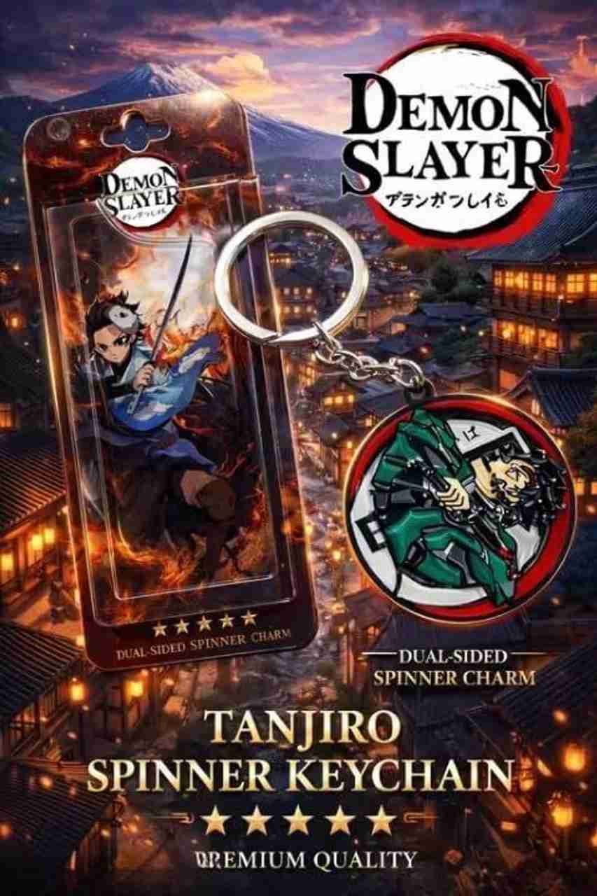 World Gift Mart Demon Slayer Spinning Keychain - Image 5