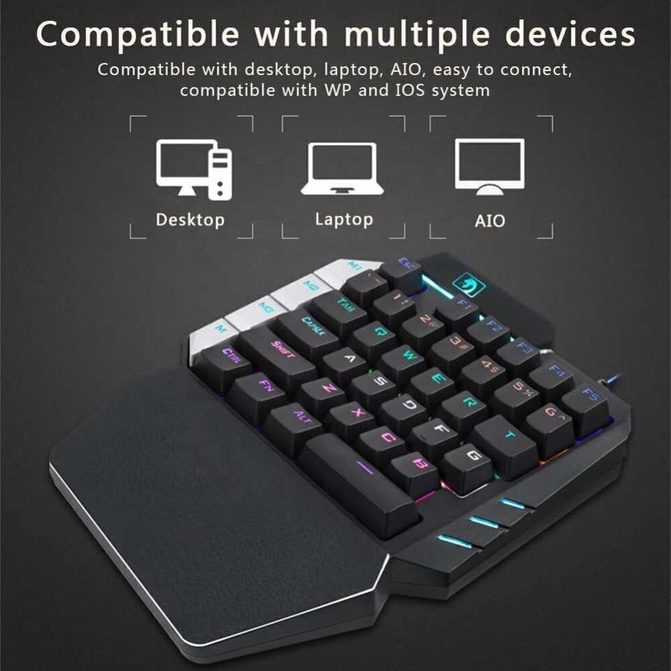 Confiavel One Hand Non-Mechanical Gaming Keyboard - Image 7