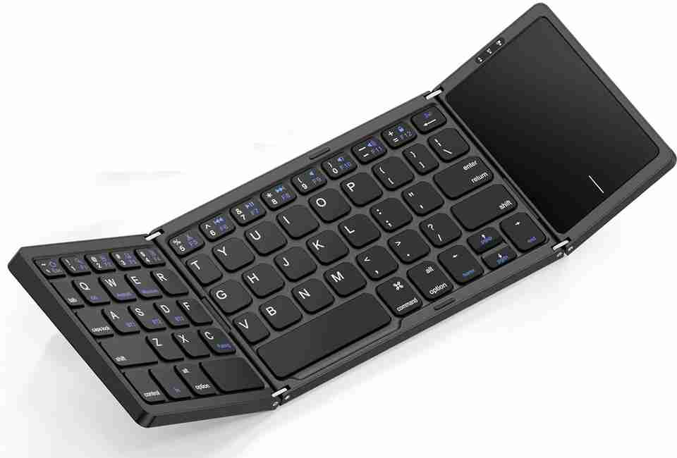 Microware Foldable Bluetooth Keyboard with Touchpad - Image 8