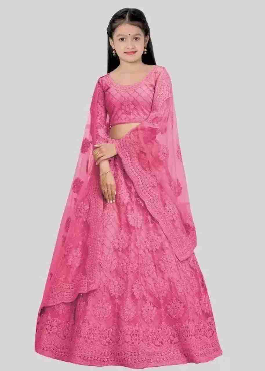 Rayasa छोटी बच्चियों के लिए लेहंगा चोली एथनिक वियर एम्ब्रॉइडर्ड - Image 4