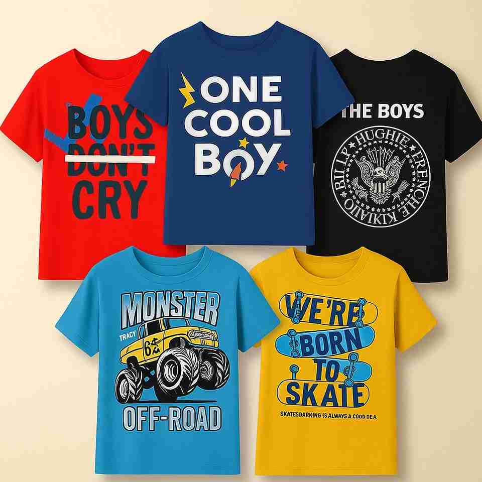 Fashionate Boys Printed Cotton T-Shirt - Image 5