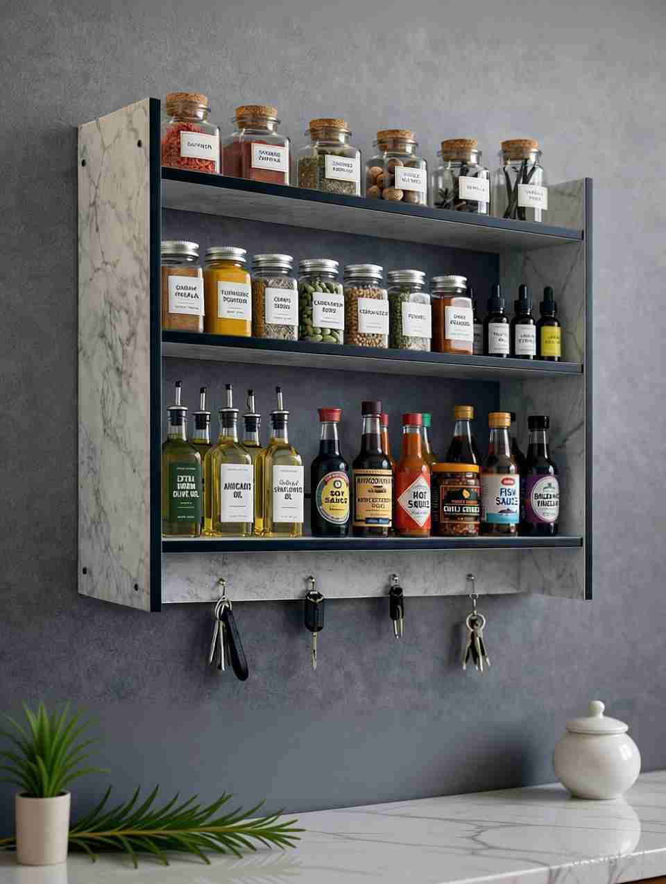 NITVANI Kitchen Rack Marble Design - Image 8