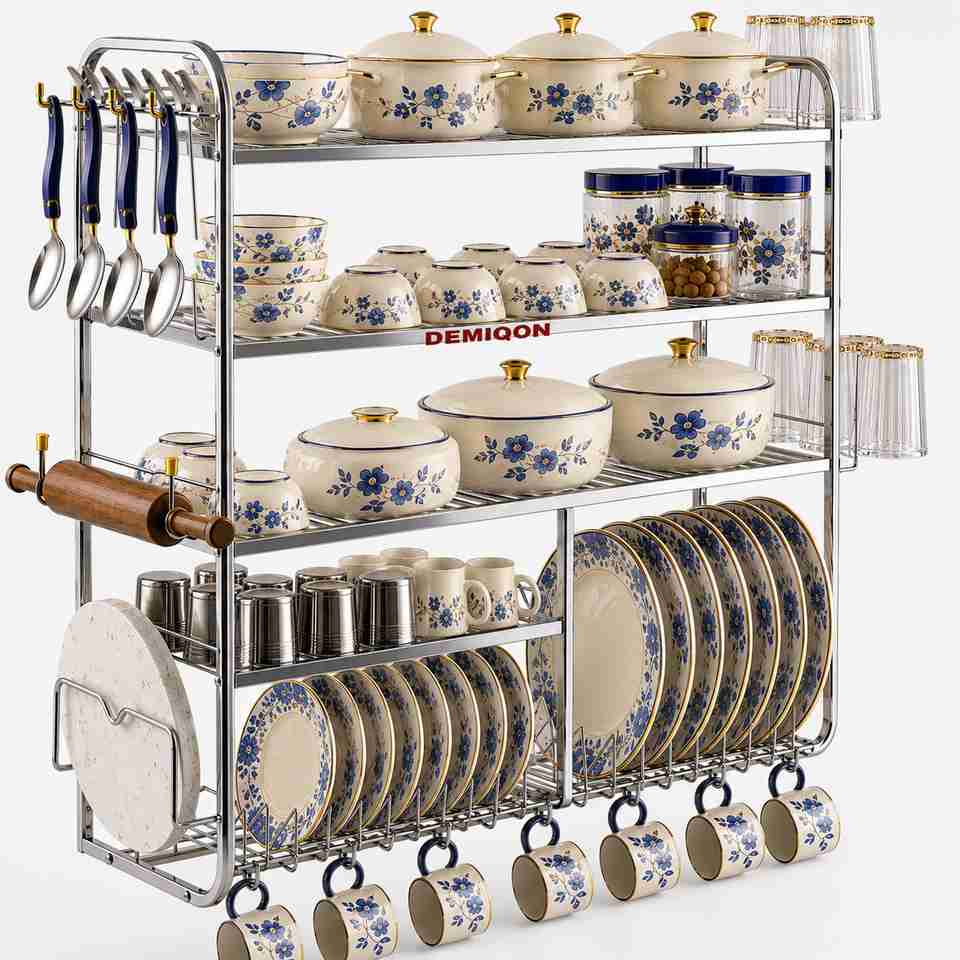 DEMIQON 5-Shelf Kitchen Dish Rack - Image 6
