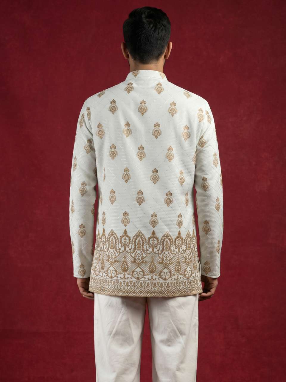 Jompers Men Embroidered Straight Kurta - Image 9