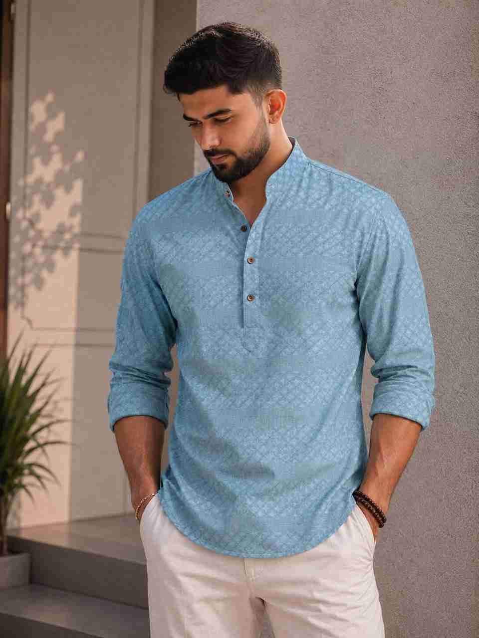 VELLOSTA Men Printed A-line Kurta - Image 8