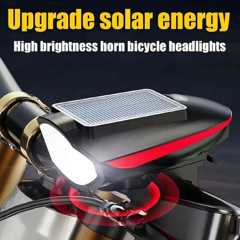 Najif Front Solar & USB Rechargeable LED 2in1 Light Horn - Image 8