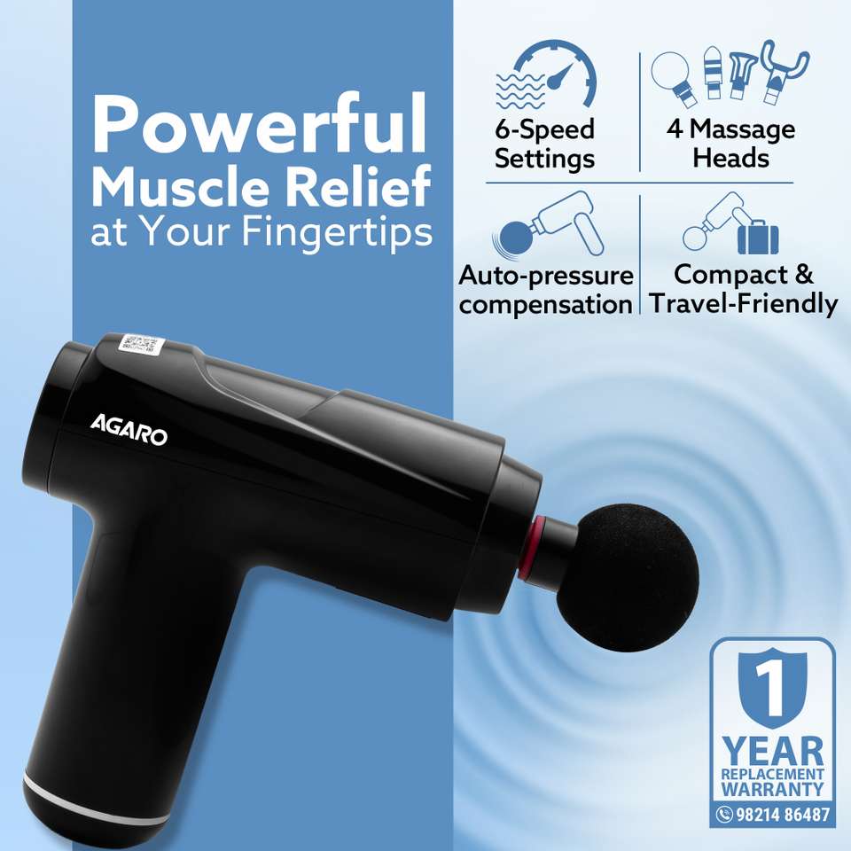 AGARO Primo Gun Massager 4 Heads 6 Speed - Image 7