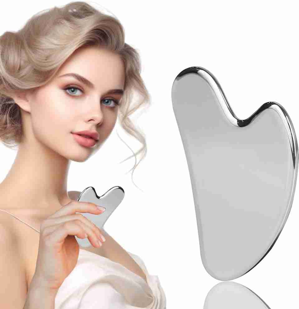 AJRO Gua Sha Steel Beauty Tool - Image 6