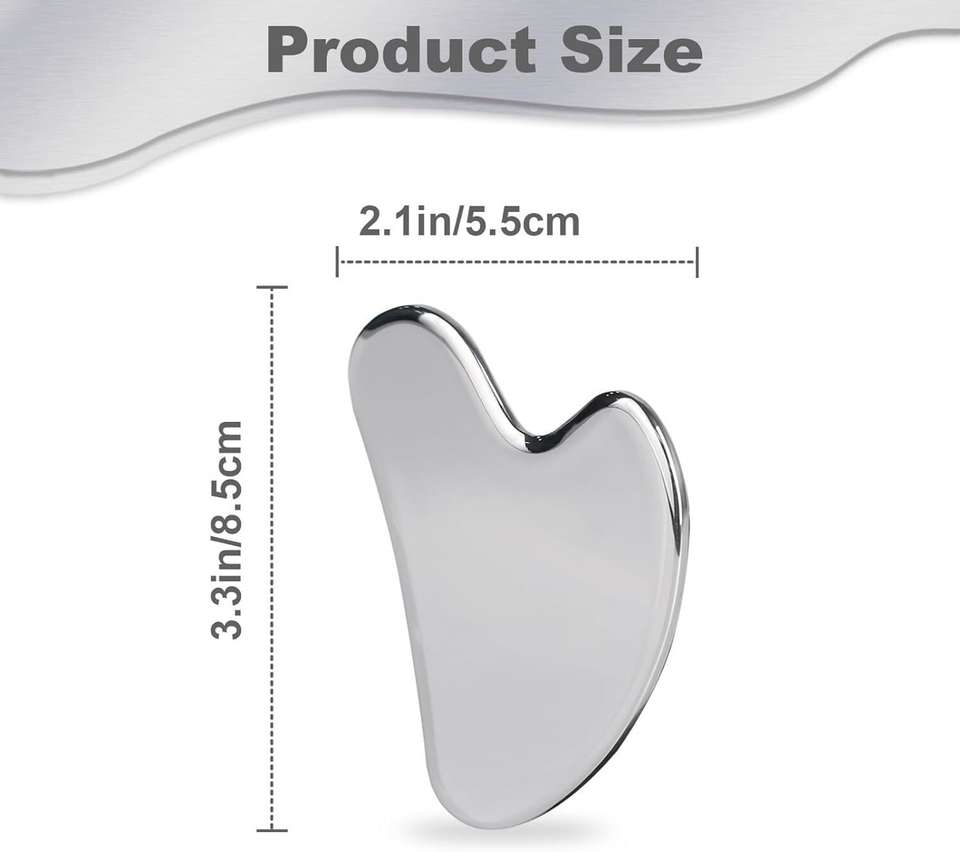 AJRO Gua Sha Steel Beauty Tool - Image 7