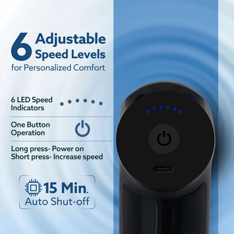 AGARO Primo Gun Massager 4 Heads 6 Speed - Image 9