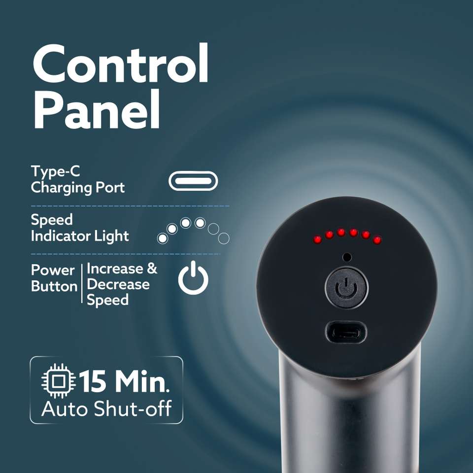 AGARO Regal Gun Massager, 4 Heads, 6 Speed - Image 9