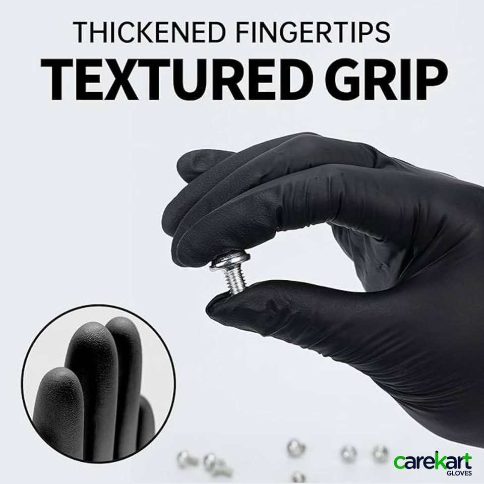 CAREKART Black Food Grade Nitrile Gloves - Image 8