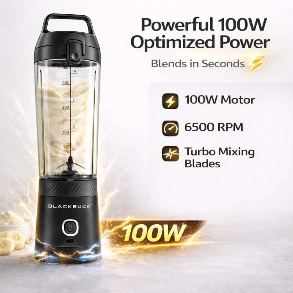 BlackBuck Electric Protein Shaker Blender 100 USB - Image 8