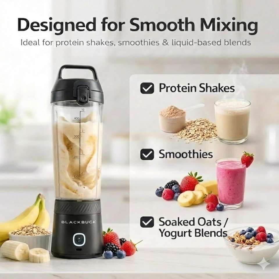 BlackBuck Electric Protein Shaker Blender 100 USB - Image 7