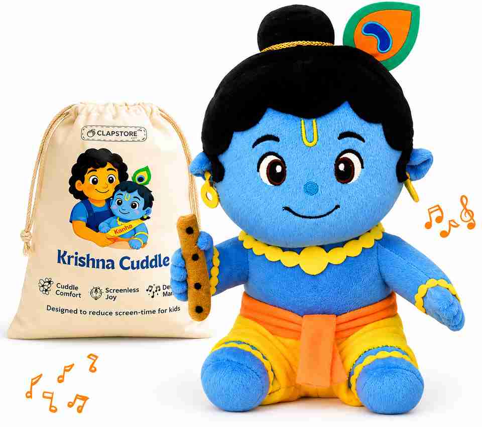 Clapstore Krishna Mantra Chanting Plush Toy - Image 6