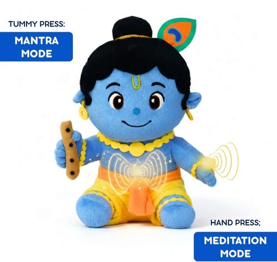 Clapstore Krishna Mantra Chanting Plush Toy - Image 7