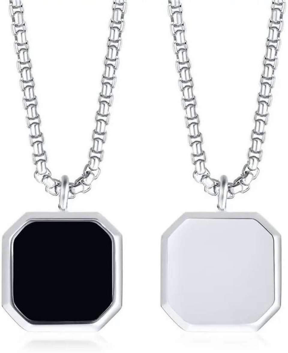 RSVP Black Onyx Octagon Pendant - Image 8