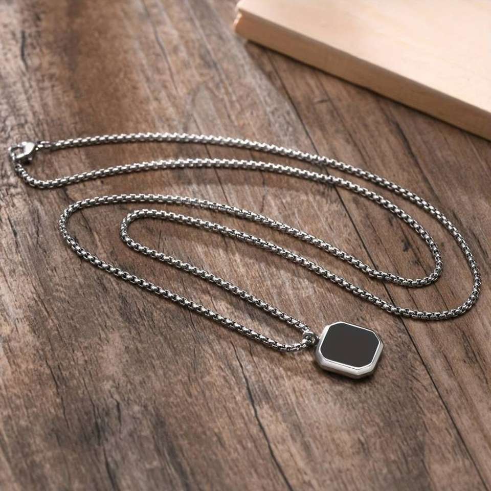 RSVP Black Onyx Octagon Pendant - Image 9