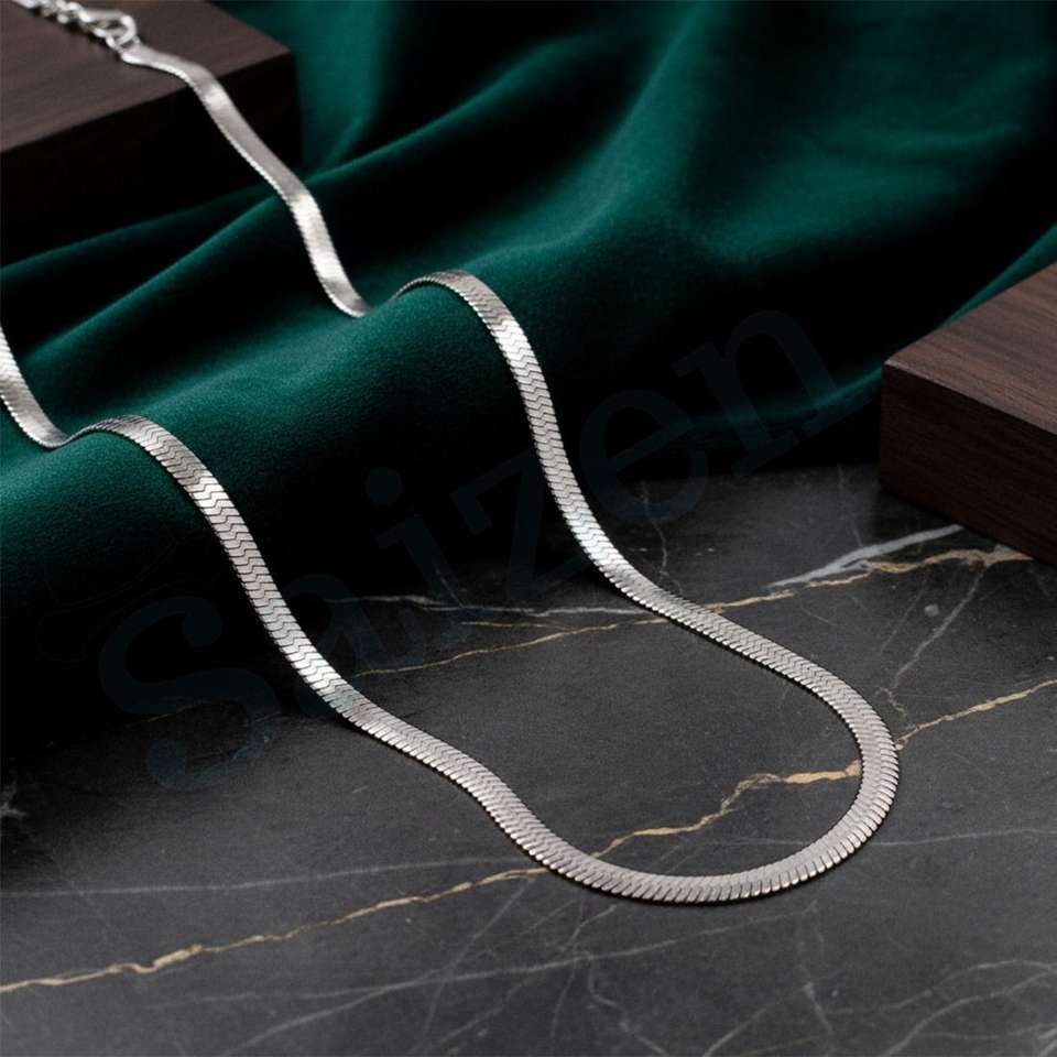 SAIIZEN Silver Snake Chain - Image 8