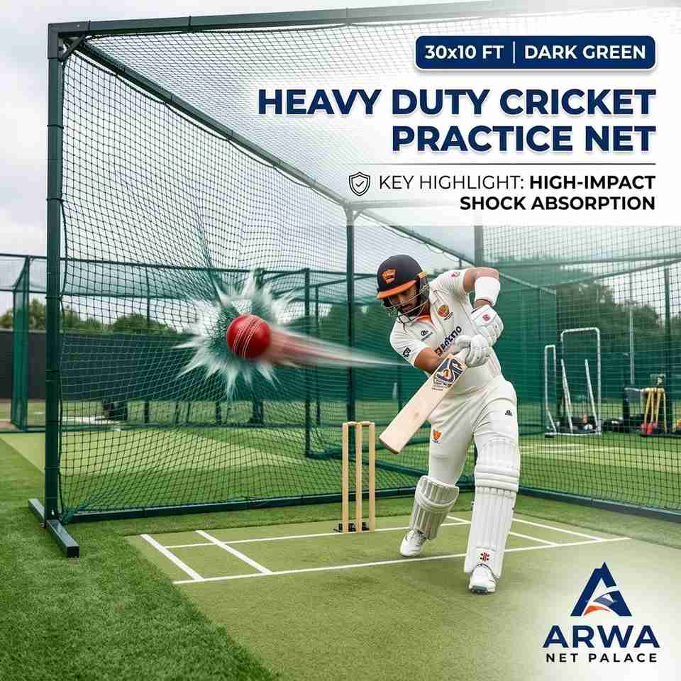 ArwaNetPalace Heavy Duty Cricket Practice Net 30x10 - Image 4