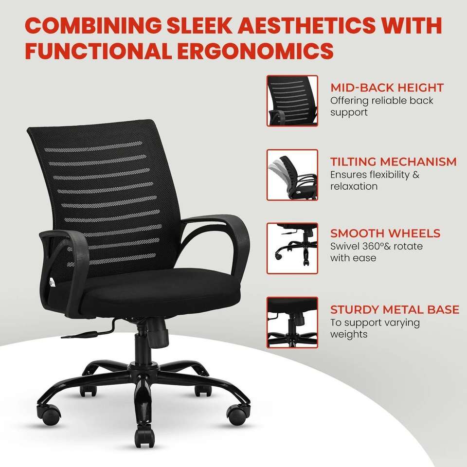 IAFA Diego Mid Back Ergonomic Office Chair - Image 8