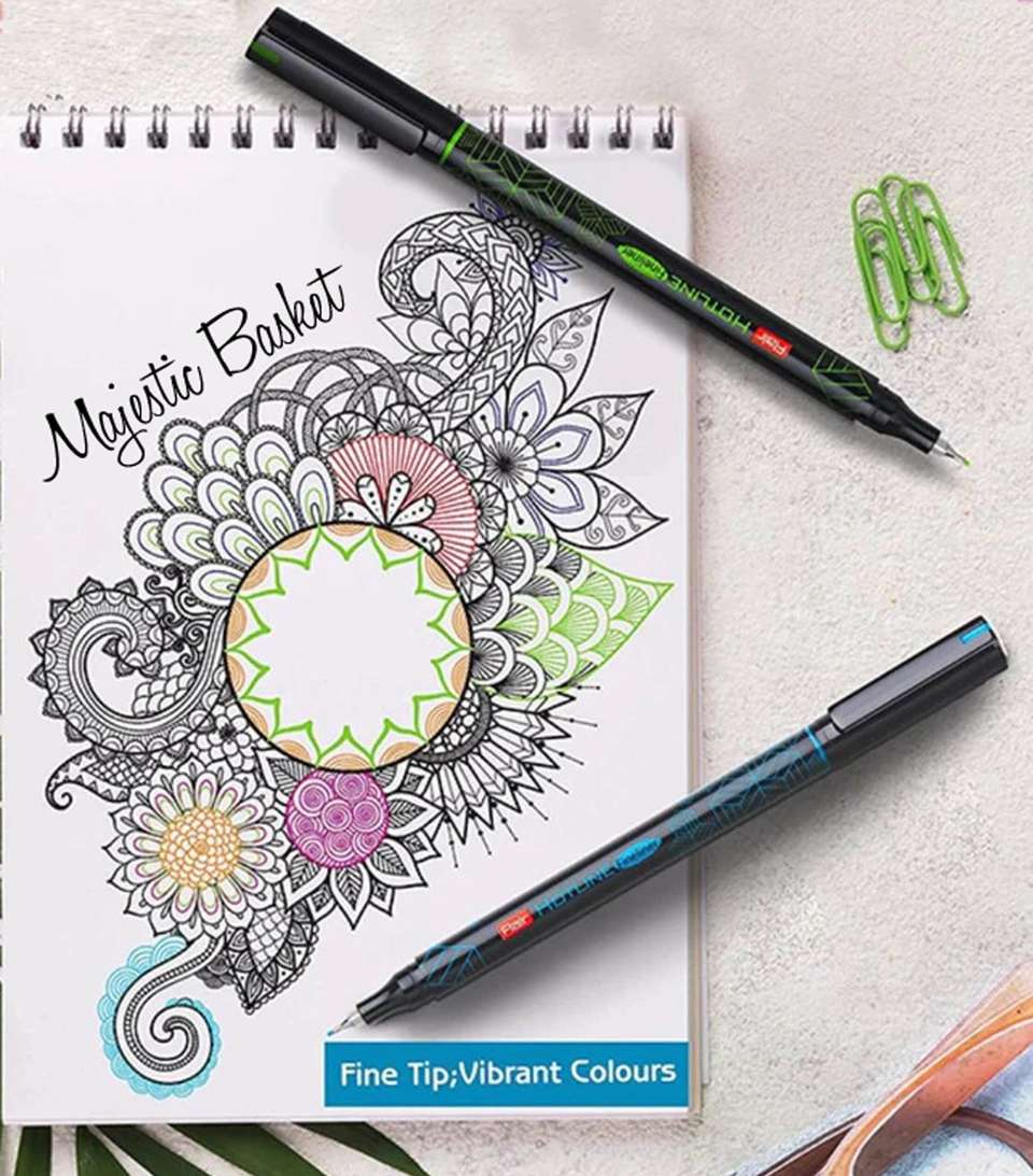 FLAIR Metal Tip Vivid Ink Fineliner Pen (Pack of 10) - Image 7