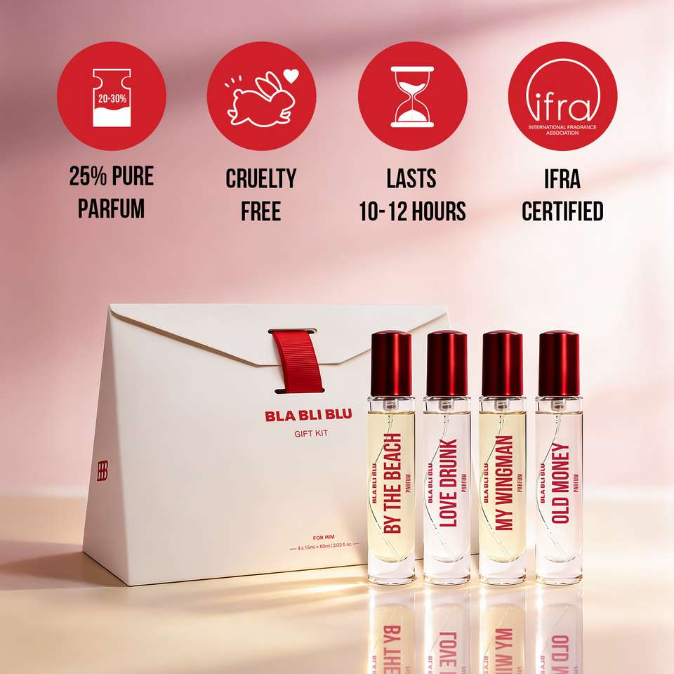 BLA BLI BLU Perfume Gift Set for Him Pack of 4 · 15 ml (60 ml total) - Image 8