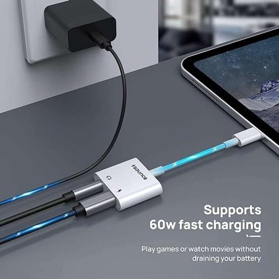 sounce White 2 in 1 Lightning to 3.5 mm Headphone Jack Adapter - Image 8