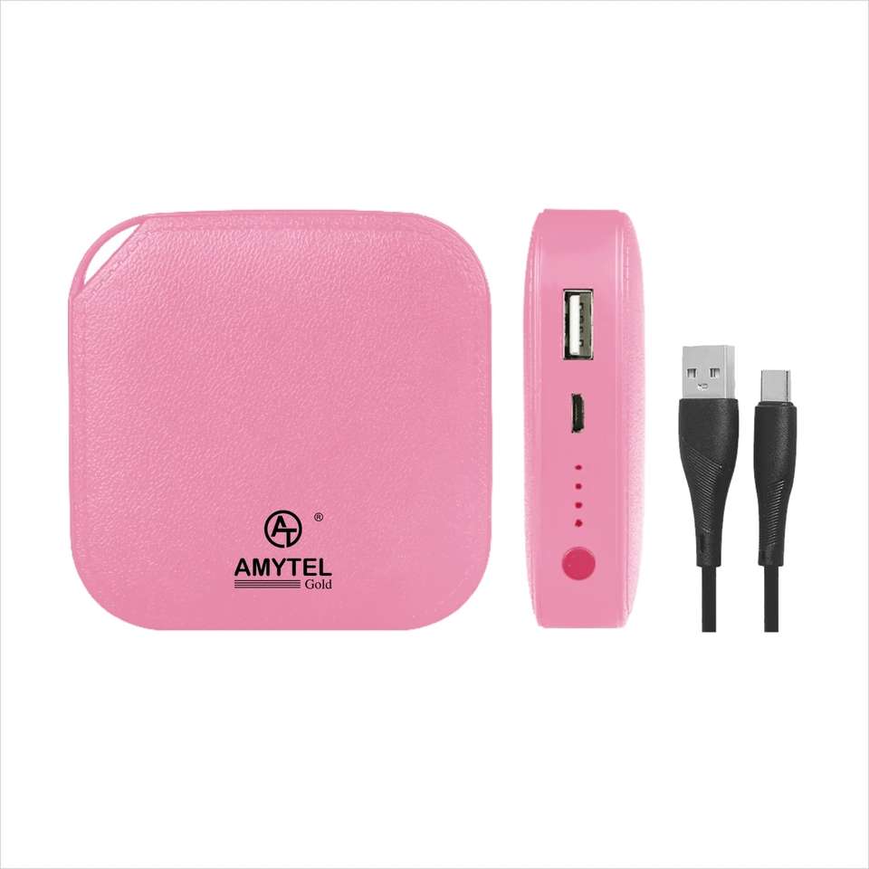 AMYTEL 8 mAh 8W Mini Pink Power Bank - Image 7