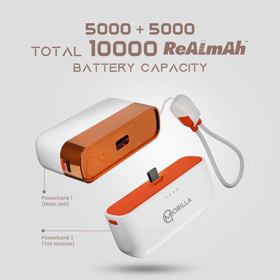 Mobilla 10000 mAh 22.5W White Power Bank - Image 9