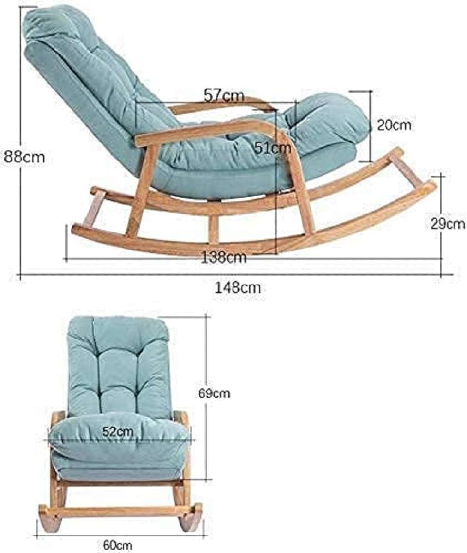 Artistic Wood Rocking Chair - Image 7