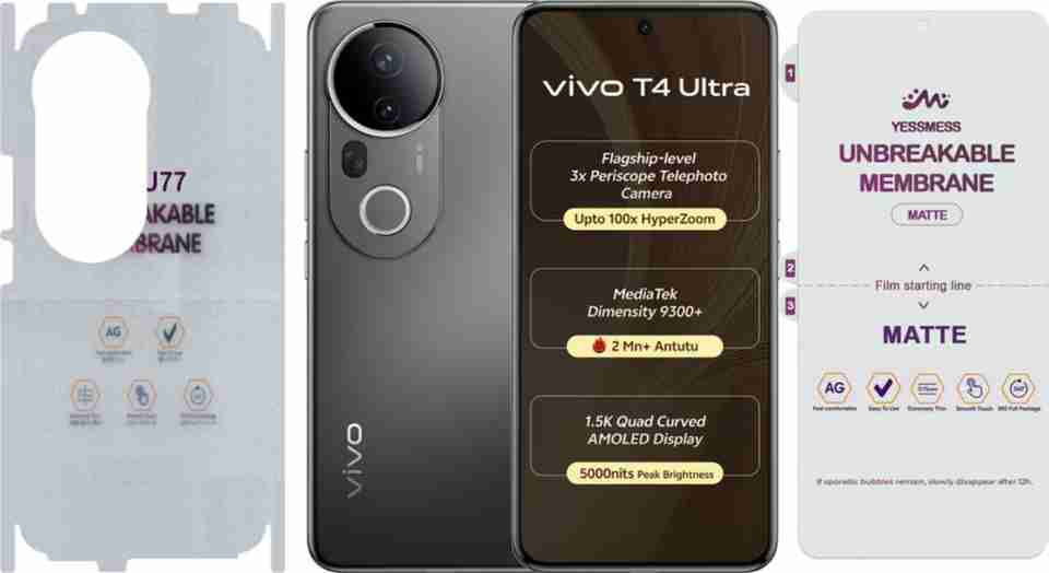 Juster Front and Back Screen Guard for T4 Ultra 5G - Image 4