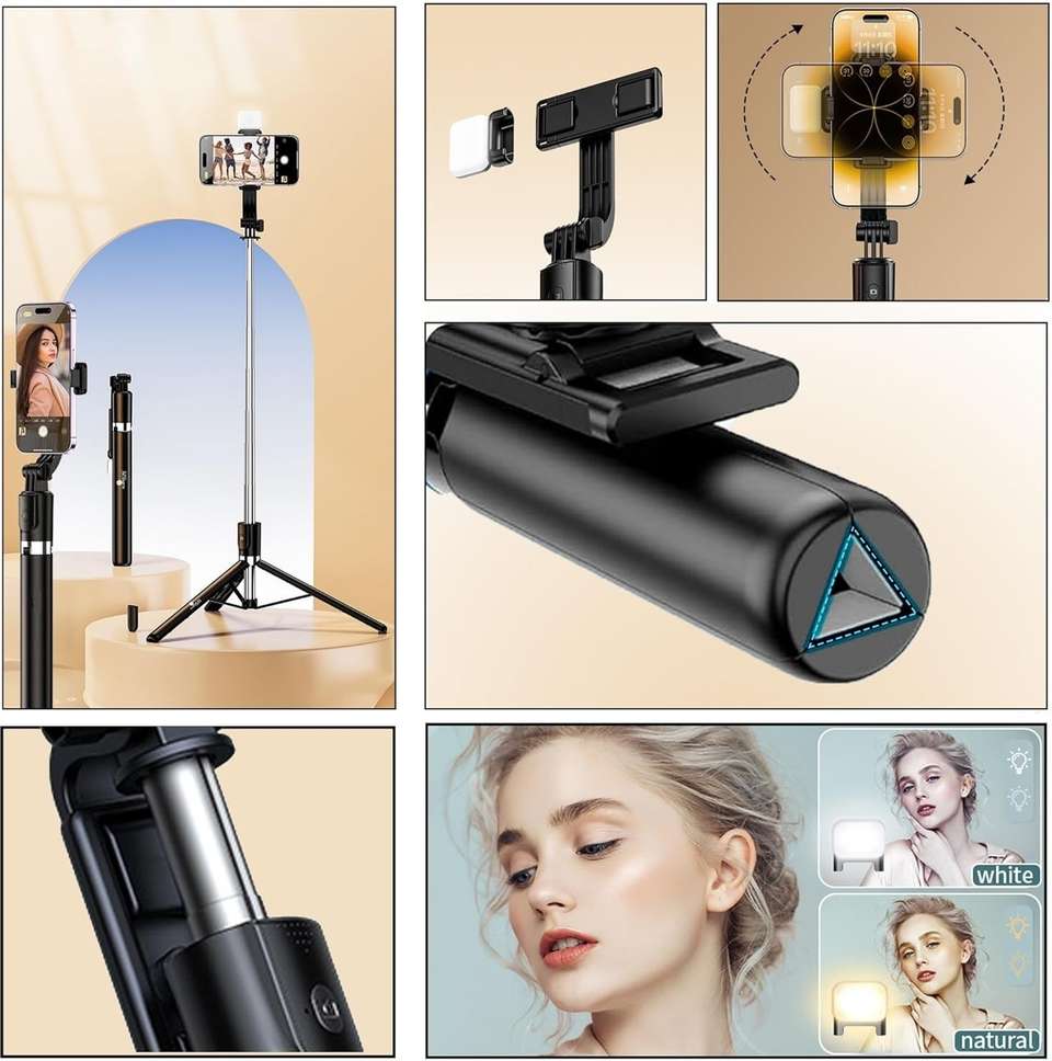 DigiPrints Extendable Selfie Stick Wireless Remote Tripod - Image 8